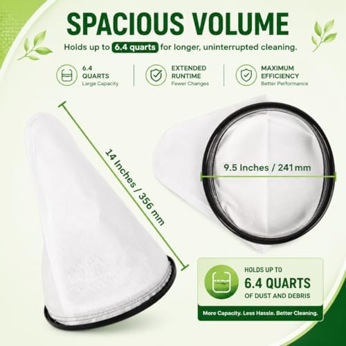 Replacement Vacuum Bag Filter 2KE2105000 - Compatible with Hoover Backpack Vacuum Cleaner Commercial C2401/C2401010 – Backpack Vacuum Bags, Replacement Filter Bags for Royal Model RY4000 / RY4001 - Image 3