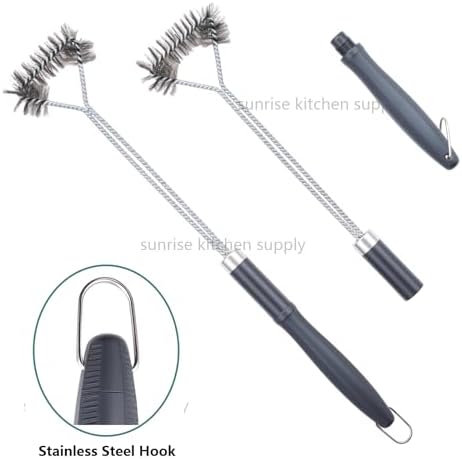 SUNRISE Fryer Brush with Long Handle (Stainless Steel with Plastic Handle, Single Brush) - Image 4