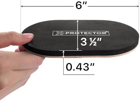 X-Protector Felt Furniture Sliders Hardwood Floors - 4 PCS 6" x 3 1/2" - Image 2