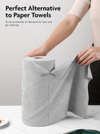 Fantasticlean Microfiber Cleaning Cloth Roll- 40 Sheets, 12" x 12" (Grey) - Image 2