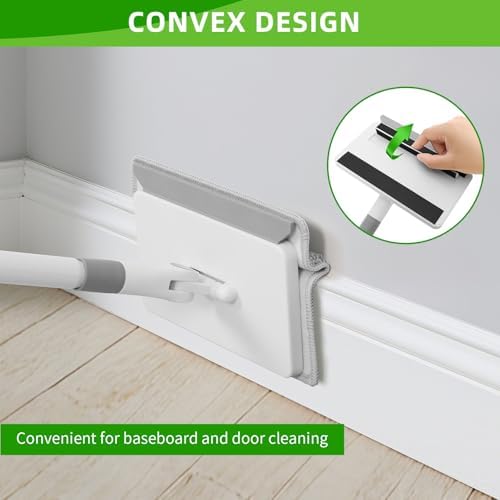 Baseboard Cleaner Tool with Handle, 55.9’’ Baseboard Cleaner with Extendable Handle, Wall Cleaner for Baseboard, Wall, Ceiling, with 4 Reusable Cleaning Pads - Image 3