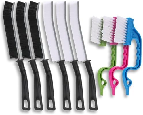 9 Pcs Crevice Cleaning Brush,Hand-held Groove Gap Cleaning Tools by Edgnb
