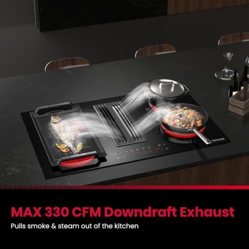 GASLAND CHEF COLLECTION 31.5" Downdraft Electric Cooktop, 4 Burner - Image 2