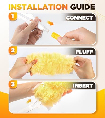 REKOPI 60 Count Heavy Duty Duster Refills Compatible with Swiffer, Multisurface 360° Larger Size Dusters with 4X Microfibers, Unscented Disposable Dusters for Cleaning Home, Blinds, Fans(Only Duster) - Image 7