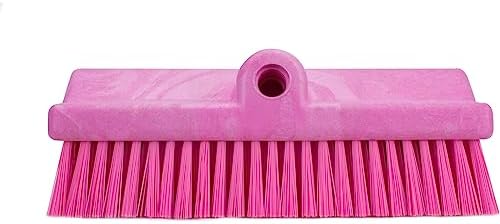 SPARTA 40423EC26 Plastic Floor Scrub Brush, Wall Brush, Equipment Brush with Nonabsorbent Bristles for Industrial Kitchens, Hospitals, Commercial Cleaning, 10 Inches, Pink, (Pack of 2) - Image 4