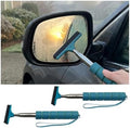 2PCS Car Side Mirror Squeegee, Retractable Vehicle Rear View Mirror Cleaning Wiper for Rainy Foggy Weather, Portable Auto Window Glass Cleaner Squeegee, Universal Fit (Blue) by Unknown