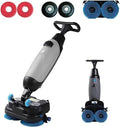 Commercial Electric Floor Cleaner, Walk-Behind Scrubber Polisher Machine, Heavy-Duty Floor Washer for Home Kitchen, Efficient Floor Buffer for Commercial Use, White,Gray by Unknown