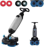 Commercial Electric Floor Cleaner, Walk-Behind Scrubber Polisher Machine, Heavy-Duty Floor Washer for Home Kitchen, Efficient Floor Buffer for Commercial Use, White,Gray by Unknown