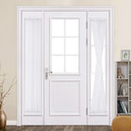 MIULEE White 25 x 80 Inches Sidelight Curtains for French Door Sheer Panels by MIULEE