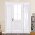 MIULEE White 25 x 72 Inches Sidelight Sheer Curtains for French Door by MIULEE