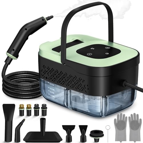Steam Cleaner, Portable Steamer for Cleaning with 16pcs Accessories, 6-Level Adjustable and 15s Heat-Up, Handheld Steam Cleaner for Home, Tile, Dirt, Grout, Grease, Car Detailing by WSRYYCC