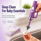 5 in 1 Electric Bottle Brush Cleaner Compatible Stanley Bottle Brush Straw Cleaner Multifunction Rechargeable IPX6 Waterproof Extra Long Design for Stanley Cup, Sports Bottle and More (Purple-1) - Image 4