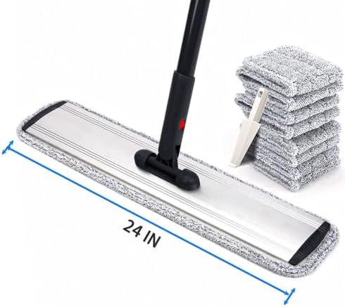 24 Inch Flat Floor Mop Heavy Duty Microfiber Wet Mop Commercial Mop - Image 2