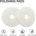 20” White Polishing Floor Pad, Non-Abrasive Commercial Pad for Scrubber & Buffer & Other Floor Machines, Extra Thick ≥2.3cm Soft Fiber Design, Light Polishing for Vinyl Marble Terrazzo(5-Pack) - Image 4