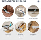 2026 Upgraded Retractable Gap Dust Cleaner, Flat Duster with Extension Pole (60in), Gap Mop for Under Appliances, Under Fridge Cleaning Tool, with 4 Microfiber Duster Cloths - Image 5