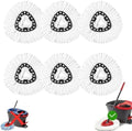 6 Pack Mop Head Replacement Compatible with Oceda Triangle Swivel Mops,Spin Mop Replacement Head 100% Microfiber,Deep Cleaning,EPSUNORISE Replacement Heads Compatible with O Ceda Mop(White) by EPSUNORISE