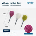 3 Pack Microfiber Delicate Duster & Detail Brush - Dual Ended Duster with Microfiber, Electrostatic and Washable Screen Static Cleaning Tool for Office, Car, Laptop, Screen, Keyboard, TV - Image 5