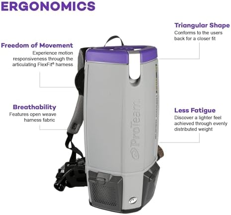 Super Coach Pro 10, 10 qt. Backpack Vacuum w/Horse Hair and Nylon Brush Blend Hard SurfaceTool Kit, 107342, Corded - Image 6