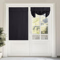 NICETOWN Black Front Tie Up Curtains for French Back Door Windows Cover by NICETOWN