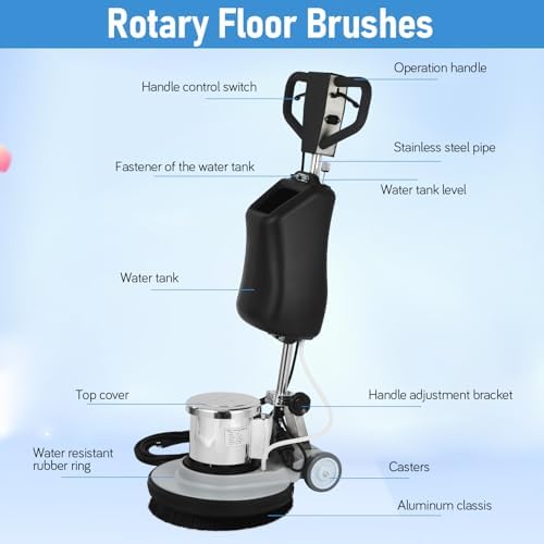 Commercial Floor Scrubber & Carpet Cleaner – 17” Rotary Floor Machine - Image 2
