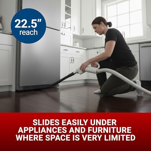 Drainvac Flexible Crevice Tool Vacuum Attachment – Long, Bendable Cleaning Nozzle for Tight Spaces and Under Furniture or Appliances – Tool Compatible with Any Residential Central Vacuum Handle - Image 2