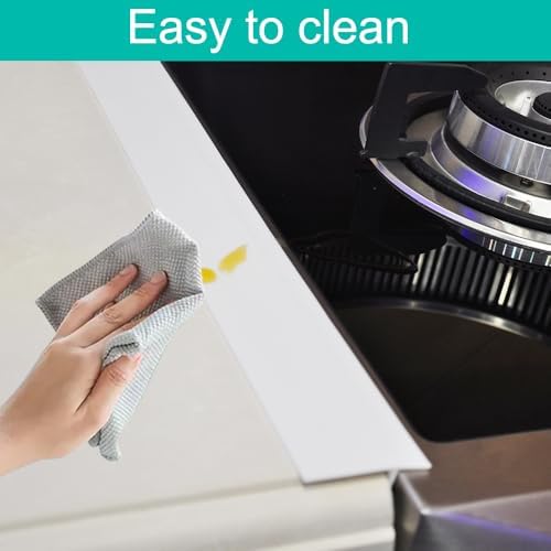 Stove Gap Covers 25 Inch Foldable Side Silicone Gap Filler 2 Pack White - Image 7