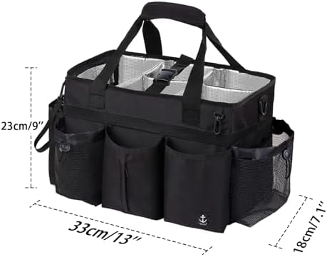 Large Cleaning Caddy Bag Built-in hard plastic sheet Aluminum foil lining - Image 2