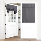 NICETOWN Grey French Door Curtains for Kitchen Front Back Window by NICETOWN