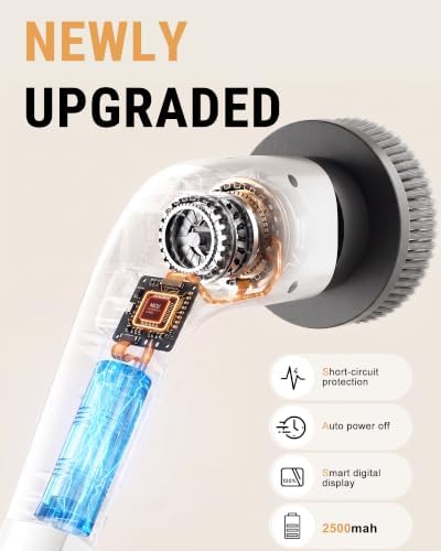 Electric Spin Scrubber, 50 in-lbs High Torque Shower Scrubber & Retractable Long Handle, 10-in-1 Variable Speed Cordless Cleaning Brush for Bathroom, Bathtub, Toilet, Kitchen, Tile Floors & Car - Image 7