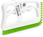 Fuginator Scrub Brush for Tile and Grout: Stiff Nylon Bristle Scrubbing Brush - Bathtub and Shower Scrubber for Floor Joints and Tile Seams - Cleaning Brush (White/Green) by Fugenial