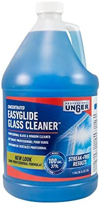 Unger Professional Streak-Free EasyGlide Glass Cleaner Concentrate, 1 Gallon, Ammonia-Free, Makes 100 Gallons of Solution, Safe for Tinted Windows, LOW-E, Windshields and Mirrors by Unger