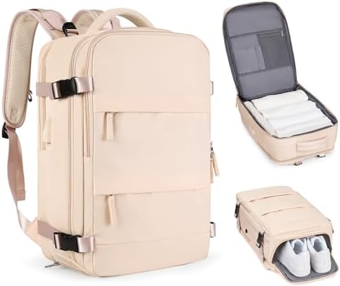 coofay Large Carry On Backpack Flight Approved Personal Item Travel Backpack For Women Airline Approved Waterproof Sports Luggage Backpack Casual Daypack Small Hiking Backpack by coofay