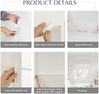 NICETOWN Linen Farmhouse French Door Curtain No Drill Blinds for Windows, Ivory Solid Cordless Blinds for Farmhouse Door Window Covering with Light Filgtering, W22 x L72, 1Pc - Image 4