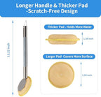 Oven Racks Clean Brush, Cast Iron Wok Skillet Scrubber Brush Non-Scratch, Long Handle, Heat-Resistant Kitchen Cleaning Brush for Wok,Pan, Indoor Grates, Pans, Oven Racks, Cook Rack, Dish - Image 4
