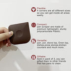 Plastic Pan Pot Dish Scraper Tool Set, Kitchen Nylon Food Scraper, Cast Iron Skillet Cleaner Pan Pot Scrubber, Kitchen Plastic Scrapper Non-Scratch (Brown) (Pack of 3) - Image 5