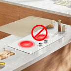 Stove Top Cover for Electric Stove - Food Grade Ceramic Stove top Cover, Silicone XXL Dish Drying Mat, Glass Cooktop Covers, Flat RV Range top Mats (Taupe,28x20) - Image 6