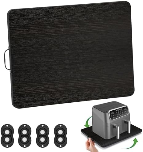 Appliance Slider, Sliding Tray for Coffee Maker, Coffee Pot Slider for Countertop, 360° Rolling Tray Appliance Slider for Kitchen Appliances- Black (13” X 14”) by Fxacyem