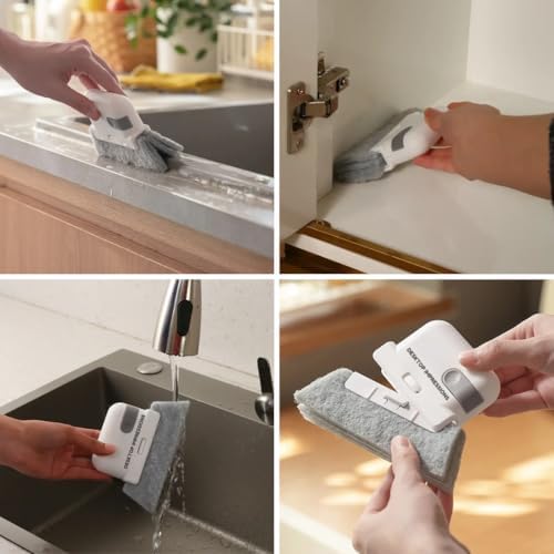 Window Track Cleaner, Gap Brush Groove Cleaner, Window Track Cleaning Tool, Gap Cleaning Brush Small Spaces, Sliding Door Track Cleaner, Window Brush, Shower Track Cleaning Brush, Window Cleaner Tool - Image 3