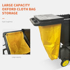 Commercial Janitorial Cart with Key-Locking Cabinet | 500 Lbs Capacity 48" D x 19" W x 39" H Cleaning Carts on Wheels | Janitorial Supplies Housekeeping Cart for Business School Office - Image 5