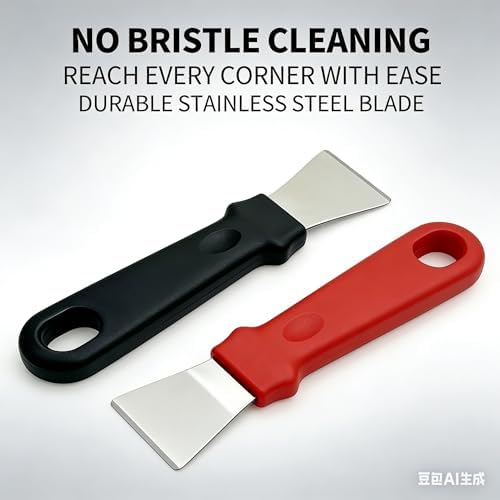 10-Piece Professional Heavy Duty Grill & Oven Cleaning Kit - Brushes, Scrapers, Sponge for BBQ & Microfiber Towel, 0.71 oz Stainless Steel Paste,Deep Clean Stovetop, BBQ Cleaning Tools - Image 4