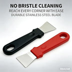 10-Piece Professional Heavy Duty Grill & Oven Cleaning Kit - Brushes, Scrapers, Sponge for BBQ & Microfiber Towel, 0.71 oz Stainless Steel Paste,Deep Clean Stovetop, BBQ Cleaning Tools - Image 4