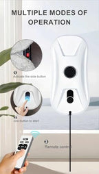 Window Cleaning Robot, Dual Spray Magnetic Glass Cleaner, Remote Control, White, 29x14x10 cm, Electric Powered, with Microfiber Pads - Image 6