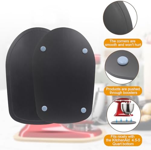 Bamboo Mixer Slider Mat for Tilt Head Kitchen Aid 4.5-5 Qt Stand Mixer, Black - Image 4