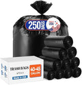 Delxo 40-45 Gallon Trash Bags, 250 Count, 40×45'' Large Black Garbage Bags by Delxo