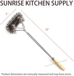 SUNRISE Fryer Brush with Long Handle (Stainless Steel, Double Brush) - Image 5