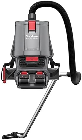 Sanitaire Transport Commercial Cordless Backpack Vacuum with Adjustable Wand, Dual 24V Batteries, Handheld Controls, SC580A. Gray by Sanitaire