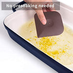 Plastic Pan Pot Dish Scraper Tool Set, Kitchen Nylon Food Scraper, Cast Iron Skillet Cleaner Pan Pot Scrubber, Kitchen Plastic Scrapper Non-Scratch (Brown) (Pack of 3) - Image 4
