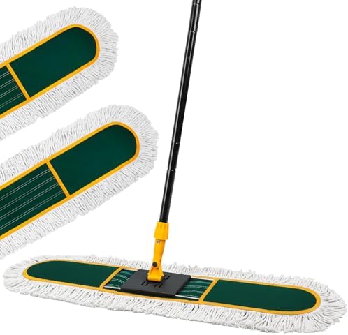 36” Commercial Duster Mops, Extra Large Floor Duster with 2 Replacement Pads, 60” Long Handle Heavy Duty Industrial Wet&Dry Flat Mop for Hardwood Floors, Marble, Laminate, Tile, Concrete, Garage by KalTell