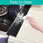 Silicone Stove Gap Covers 25 Inch Foldable oven side gap filler 2pcs Black - Image 7