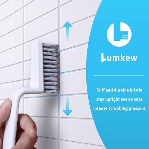 Lumkew Grout Brush Cleaning, 4 Pcs Grout Cleaner Scrubber for Tile Floors - Image 5